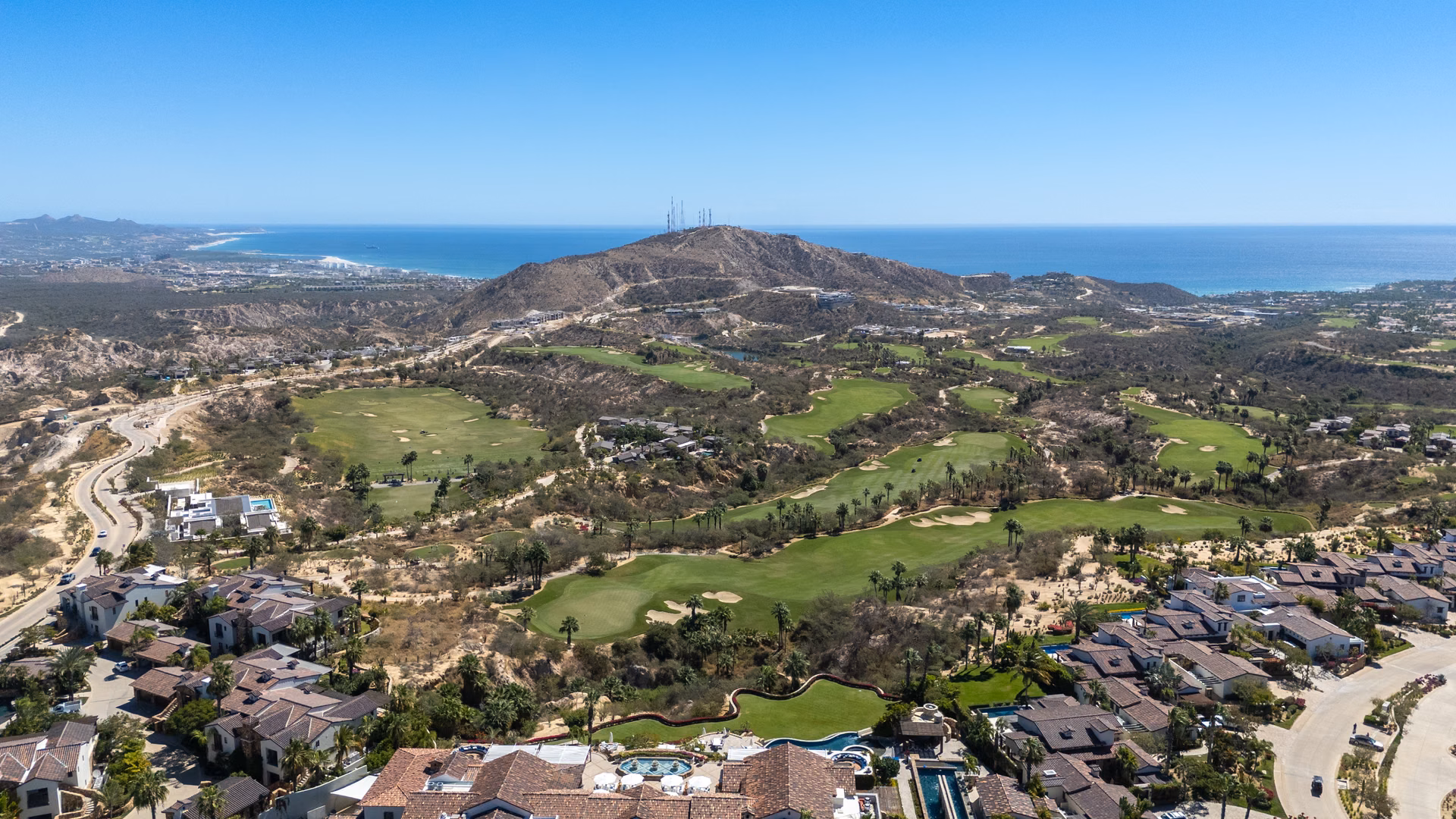 Aerial view of the Querencia golf community, Querencia setting, San José Corridor, Los Cabos