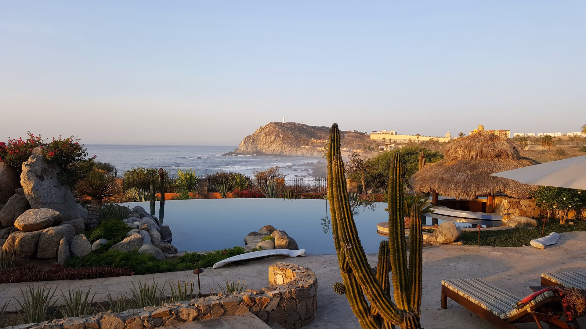 Ocean view at dawn along the Pacific coastline, Rancho San Lucas setting, Cabo San Lucas